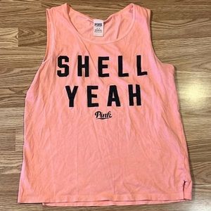 PINK vintage style - “Shell Yeah” - size medium